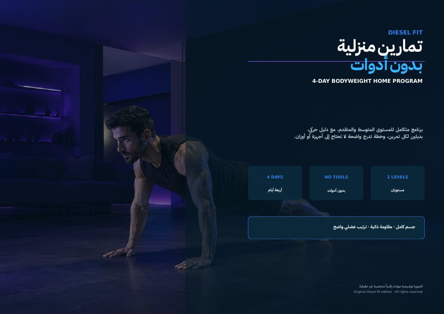 تمارين منزلية بدون أدوات